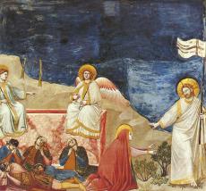 Giotto_-_Scrovegni_-_-37-_-_Resurrection_(Noli_me_tangere)